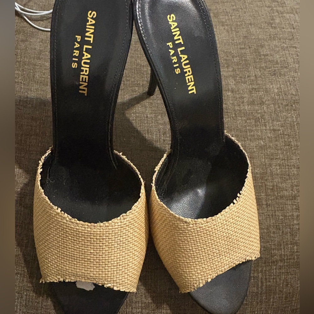 Saint Laurent Black and Tan Women's Shoes